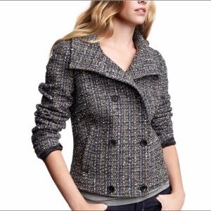 Gap tweed peacoat - multicolor grey jacket